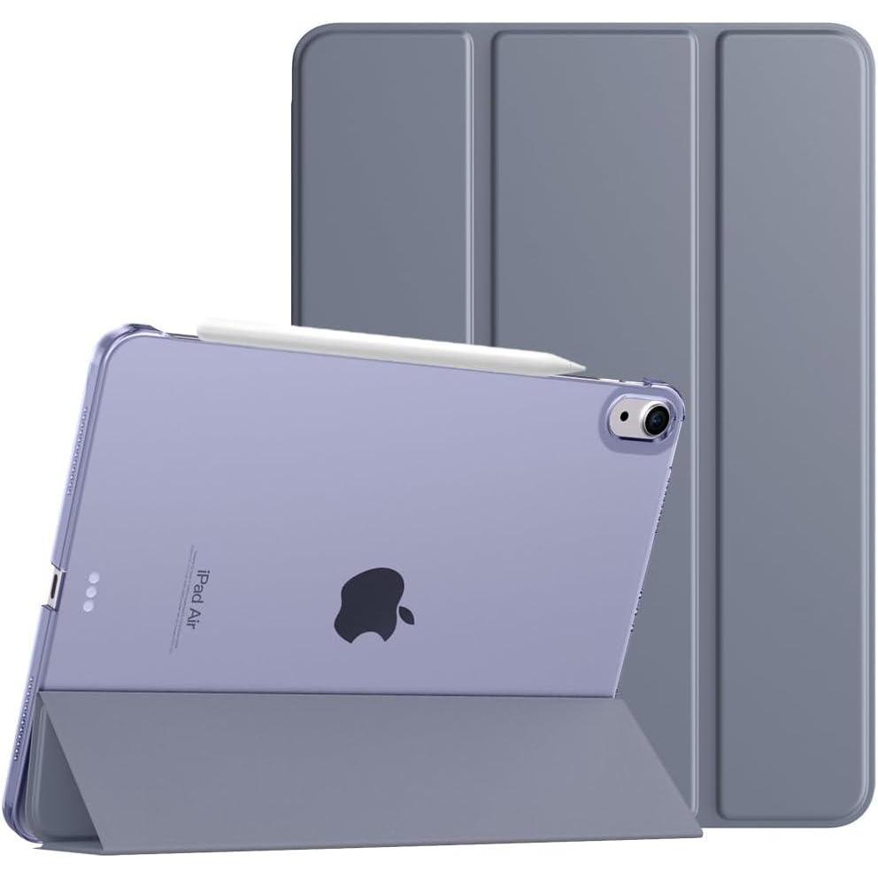image:imageTiMOVO for iPad Air 11 Inch Case M3M220252024 iPad Air 5th Generation 20224th Gen 2020 109 Inch Slim Hard Translucent Back Cover Support Auto WakeSleep Space GrayGrey Purple
