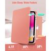 TiMOVO Case for iPad (A16) 11th Generation 11 Inch 2025, iPad 10th Generation 10.9 inch 2022 with Pencil Holder, Protective Folio Stand Cover, Multi-Angle Viewing, Blue Starry Sky(Apricot Pink)