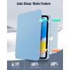 TiMOVO Case for iPad (A16) 11th Generation 11 Inch 2025, iPad 10th Generation 10.9 inch 2022 with Pencil Holder, Protective Folio Stand Cover, Multi-Angle Viewing, Blue Starry Sky(Sky Blue)