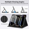 TiMOVO Case for iPad Pro 13 Inch M5 2025/M4 2024 (8th/7th Generation), Premium PU Leather Stand Cover with Pencil Holder, Auto Wake/Sleep, Multiple Viewing Angles, Black(Black)