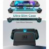 TiMOVO Dockable Case for Nintendo Switch 2 2025, TPU Grip Protective Cover Accessories with Ergonomic Design for Switch 2 Console & JoyCon, Shock-Absorption Anti-Scratch Precise Cutouts, Black(Black)