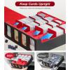 TiMOVO Trading Card Dividers for Commander Deck Boxes with Built-in Slots, 12 PCS Card Supporters Separator for MTG TCG Sports Cards Organizer Box, 2.91×3.35in, Red(Red)