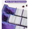 TiMOVO Trading Card Dividers for Commander Deck Boxes with Built-in Slots, 12 PCS Card Supporters Separator for MTG TCG Sports Cards Organizer Box, 2.91×3.35in, Red(Purple)