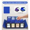 TiMOVO Trading Card Dividers for Commander Deck Boxes with Built-in Slots, 12 PCS Card Supporters Separator for MTG TCG Sports Cards Organizer Box, 2.91×3.35in, Red(Blue)