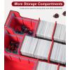 TiMOVO Trading Card Dividers for Commander Deck Boxes with Built-in Slots, 12 PCS Card Supporters Separator for MTG TCG Sports Cards Organizer Box, 2.91×3.35in, Red(Red)