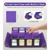 TiMOVO Trading Card Dividers for Commander Deck Boxes with Built-in Slots, 12 PCS Card Supporters Separator for MTG TCG Sports Cards Organizer Box, 2.91×3.35in, Red(Purple)