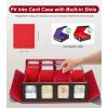 TiMOVO Trading Card Dividers for Commander Deck Boxes with Built-in Slots, 12 PCS Card Supporters Separator for MTG TCG Sports Cards Organizer Box, 2.91×3.35in, Red(Red)