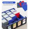 TiMOVO Trading Card Dividers for Commander Deck Boxes with Built-in Slots, 12 PCS Card Supporters Separator for MTG TCG Sports Cards Organizer Box, 2.91×3.35in, Red(Blue)