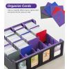 TiMOVO Trading Card Dividers for Commander Deck Boxes with Built-in Slots, 12 PCS Card Supporters Separator for MTG TCG Sports Cards Organizer Box, 2.91×3.35in, Red(Purple)