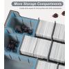 TiMOVO Trading Card Dividers for Commander Deck Boxes with Built-in Slots, 12 PCS Card Supporters Separator for MTG TCG Sports Cards Organizer Box, 2.91×3.35in, Red(Gray)