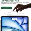 TiMOVO for iPad Air 11 Inch Case (M3/M2-2025/2024), iPad Air 5th Generation 2022/4th Gen 2020 10.9 Inch, Slim Hard Translucent Back Cover, Support Auto Wake/Sleep – Space Gray(Oily Green)
