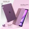 TiMOVO for iPad Air 11 Inch Case (M3/M2-2025/2024), iPad Air 5th Generation 2022/4th Gen 2020 10.9 Inch, Slim Hard Translucent Back Cover, Support Auto Wake/Sleep – Space Gray(Smokey Purple)