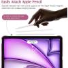 TiMOVO for iPad Air 11 Inch Case (M3/M2-2025/2024), iPad Air 5th Generation 2022/4th Gen 2020 10.9 Inch, Slim Hard Translucent Back Cover, Support Auto Wake/Sleep – Space Gray(Begonia Red)