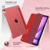 TiMOVO for iPad Air 11 Inch Case (M3/M2-2025/2024), iPad Air 5th Generation 2022/4th Gen 2020 10.9 Inch, Slim Hard Translucent Back Cover, Support Auto Wake/Sleep – Space Gray(Red)