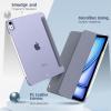 TiMOVO for iPad Air 11 Inch Case (M3/M2-2025/2024), iPad Air 5th Generation 2022/4th Gen 2020 10.9 Inch, Slim Hard Translucent Back Cover, Support Auto Wake/Sleep – Space Gray(Grey Purple)
