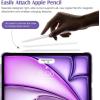 TiMOVO for iPad Air 11 Inch Case (M3/M2-2025/2024), iPad Air 5th Generation 2022/4th Gen 2020 10.9 Inch, Slim Hard Translucent Back Cover, Support Auto Wake/Sleep – Space Gray(Hibiscus Purple)