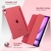 TiMOVO for iPad Air 11 Inch Case (M3/M2-2025/2024), iPad Air 5th Generation 2022/4th Gen 2020 10.9 Inch, Slim Hard Translucent Back Cover, Support Auto Wake/Sleep – Space Gray(Wine Red)