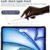 TiMOVO for iPad Air 11 Inch Case (M3/M2-2025/2024), iPad Air 5th Generation 2022/4th Gen 2020 10.9 Inch, Slim Hard Translucent Back Cover, Support Auto Wake/Sleep – Space Gray(Grey Purple)