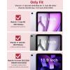 TiMOVO for iPad Air 11 Inch Case (M3/M2-2025/2024), iPad Air 5th Generation 2022/4th Gen 2020 10.9 Inch, Slim Hard Translucent Back Cover, Support Auto Wake/Sleep – Space Gray(Fondant Pink)