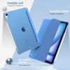 TiMOVO for iPad Air 11 Inch Case (M3/M2-2025/2024), iPad Air 5th Generation 2022/4th Gen 2020 10.9 Inch, Slim Hard Translucent Back Cover, Support Auto Wake/Sleep – Space Gray(Blue Wave)