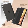 TiMOVO for iPad Air 11 Inch Case (M3/M2-2025/2024), iPad Air 5th Generation 2022/4th Gen 2020 10.9 Inch, Slim Hard Translucent Back Cover, Support Auto Wake/Sleep – Space Gray(A-Black)