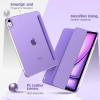 TiMOVO for iPad Air 11 Inch Case (M3/M2-2025/2024), iPad Air 5th Generation 2022/4th Gen 2020 10.9 Inch, Slim Hard Translucent Back Cover, Support Auto Wake/Sleep – Space Gray(Hibiscus Purple)
