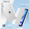 TiMOVO for iPad Air 11 Inch Case (M3/M2-2025/2024), iPad Air 5th Generation 2022/4th Gen 2020 10.9 Inch, Slim Hard Translucent Back Cover, Support Auto Wake/Sleep – Space Gray(White)