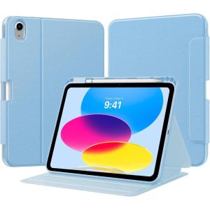 TiMOVO Case for iPad (A16) 11th Generation 11 Inch 2025, iPad 10th Generation 10.9 inch 2022 with Pencil Holder, Protective Folio Stand Cover, Multi-Angle Viewing, Blue Starry Sky(Sky Blue)