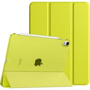 TiMOVO for iPad Air 11 Inch Case (M3/M2-2025/2024), iPad Air 5th Generation 2022/4th Gen 2020 10.9 Inch, Slim Hard Translucent Back Cover, Support Auto Wake/Sleep – Space Gray(Cyber Lime)