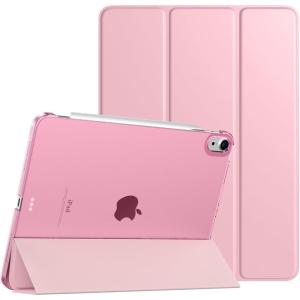 TiMOVO for iPad Air 11 Inch Case (M3/M2-2025/2024), iPad Air 5th Generation 2022/4th Gen 2020 10.9 Inch, Slim Hard Translucent Back Cover, Support Auto Wake/Sleep – Space Gray(Flowers Pink)
