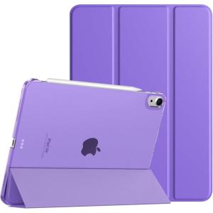 TiMOVO for iPad Air 11 Inch Case (M3/M2-2025/2024), iPad Air 5th Generation 2022/4th Gen 2020 10.9 Inch, Slim Hard Translucent Back Cover, Support Auto Wake/Sleep – Space Gray(Hibiscus Purple)