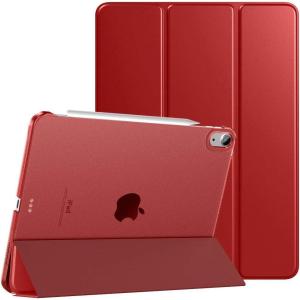 TiMOVO for iPad Air 11 Inch Case (M3/M2-2025/2024), iPad Air 5th Generation 2022/4th Gen 2020 10.9 Inch, Slim Hard Translucent Back Cover, Support Auto Wake/Sleep – Space Gray(Red)