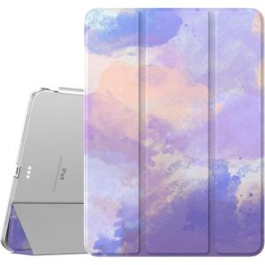 TiMOVO for iPad Air 11 Inch Case (M3/M2-2025/2024), iPad Air 5th Generation 2022/4th Gen 2020 10.9 Inch, Slim Hard Translucent Back Cover, Support Auto Wake/Sleep – Space Gray(Watercolor Purple)