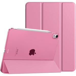 TiMOVO for iPad Air 11 Inch Case (M3/M2-2025/2024), iPad Air 5th Generation 2022/4th Gen 2020 10.9 Inch, Slim Hard Translucent Back Cover, Support Auto Wake/Sleep – Space Gray(Fondant Pink)