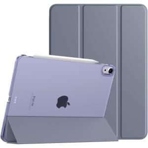 TiMOVO for iPad Air 11 Inch Case (M3/M2-2025/2024), iPad Air 5th Generation 2022/4th Gen 2020 10.9 Inch, Slim Hard Translucent Back Cover, Support Auto Wake/Sleep – Space Gray(Grey Purple)