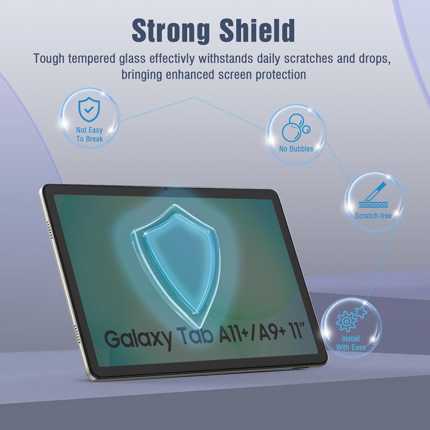 image:imageTiMOVO 1 Pack Privacy Screen Protector for Samsung Galaxy Tab A11 PlusA9 Plus 20262023 AntiSpy Tempered Glass Flim fit Galaxy Tab A11A9 11 inch Tablet 9H Hardness1 Pack