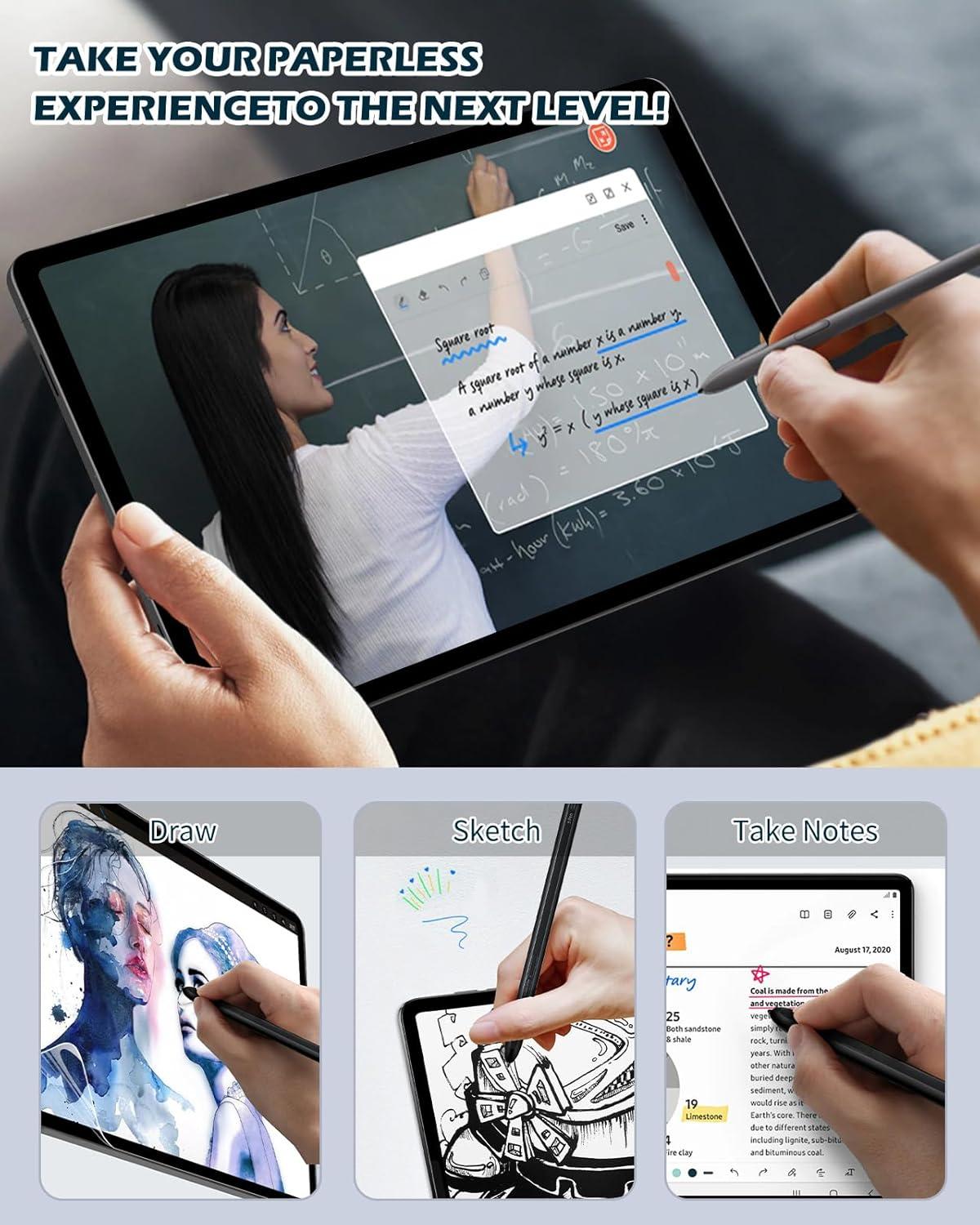 image:imageTiMOVO 2 Pack Paper Screen Protector for Galaxy Tab S6 Lite 104 Inch20222020 Tablet Matte PET Film Screen Protector for Samsung Tab S6 Lite Tablet Write and Draw Like on Paper AntiScratchTab A11A9 11