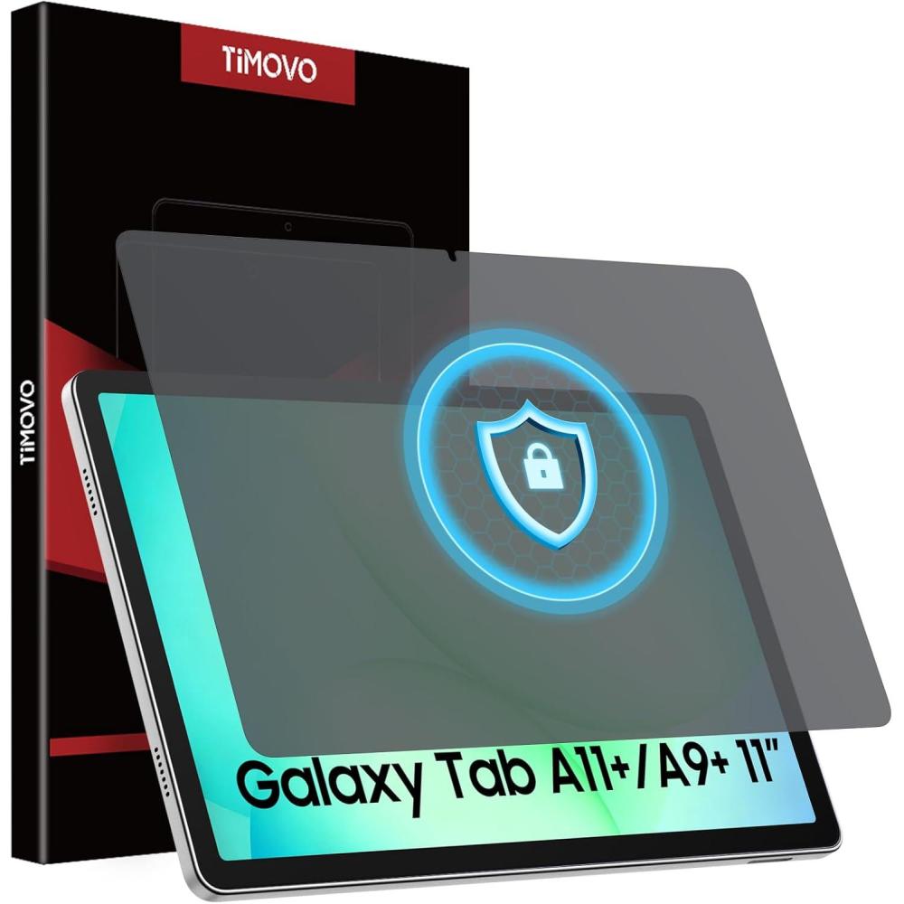 image:imageTiMOVO 1 Pack Privacy Screen Protector for Samsung Galaxy Tab A11 PlusA9 Plus 20262023 AntiSpy Tempered Glass Flim fit Galaxy Tab A11A9 11 inch Tablet 9H Hardness1 Pack