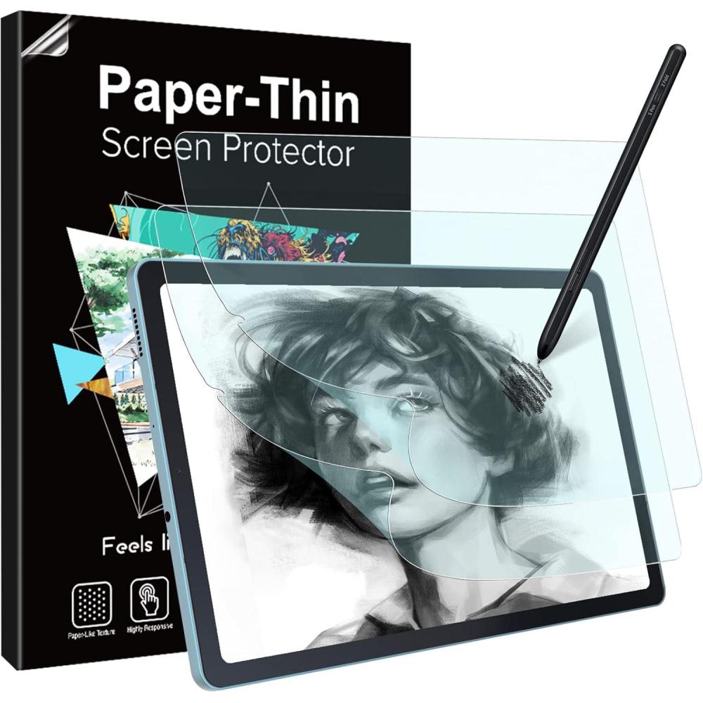 image:imageTiMOVO 2 Pack Paper Screen Protector for Galaxy Tab S6 Lite 104 Inch20222020 Tablet Matte PET Film Screen Protector for Samsung Tab S6 Lite Tablet Write and Draw Like on Paper AntiScratchTab S6 Lite 104
