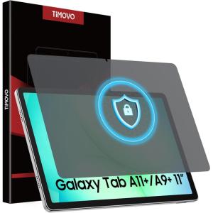 TiMOVO 1 Pack Privacy Screen Protector for Samsung Galaxy Tab A11 Plus/A9 Plus (2026/2023), Anti-Spy Tempered Glass Flim fit Galaxy Tab A11+/A9+ 11 inch Tablet, 9H Hardness(1 Pack)