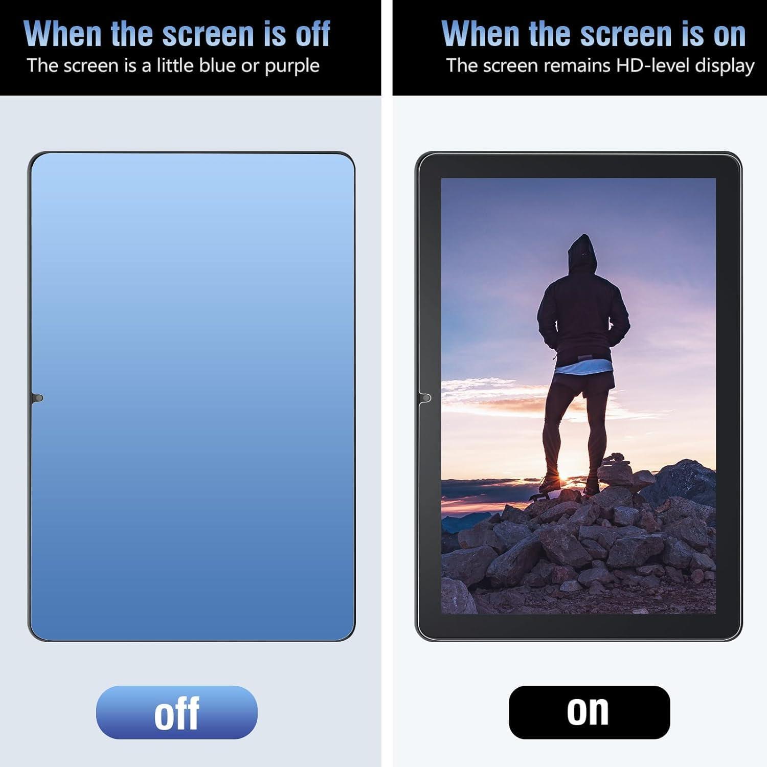 image:imageTiMOVO 2 Pack Anti Blue Light Screen Protector for Fire HD 1010 PlusKidsKids Pro Tablet 20232021 13th11th Generation 101 inch AntiGlare and Eye Protection PET Screen Protector Light Blue2 Pack