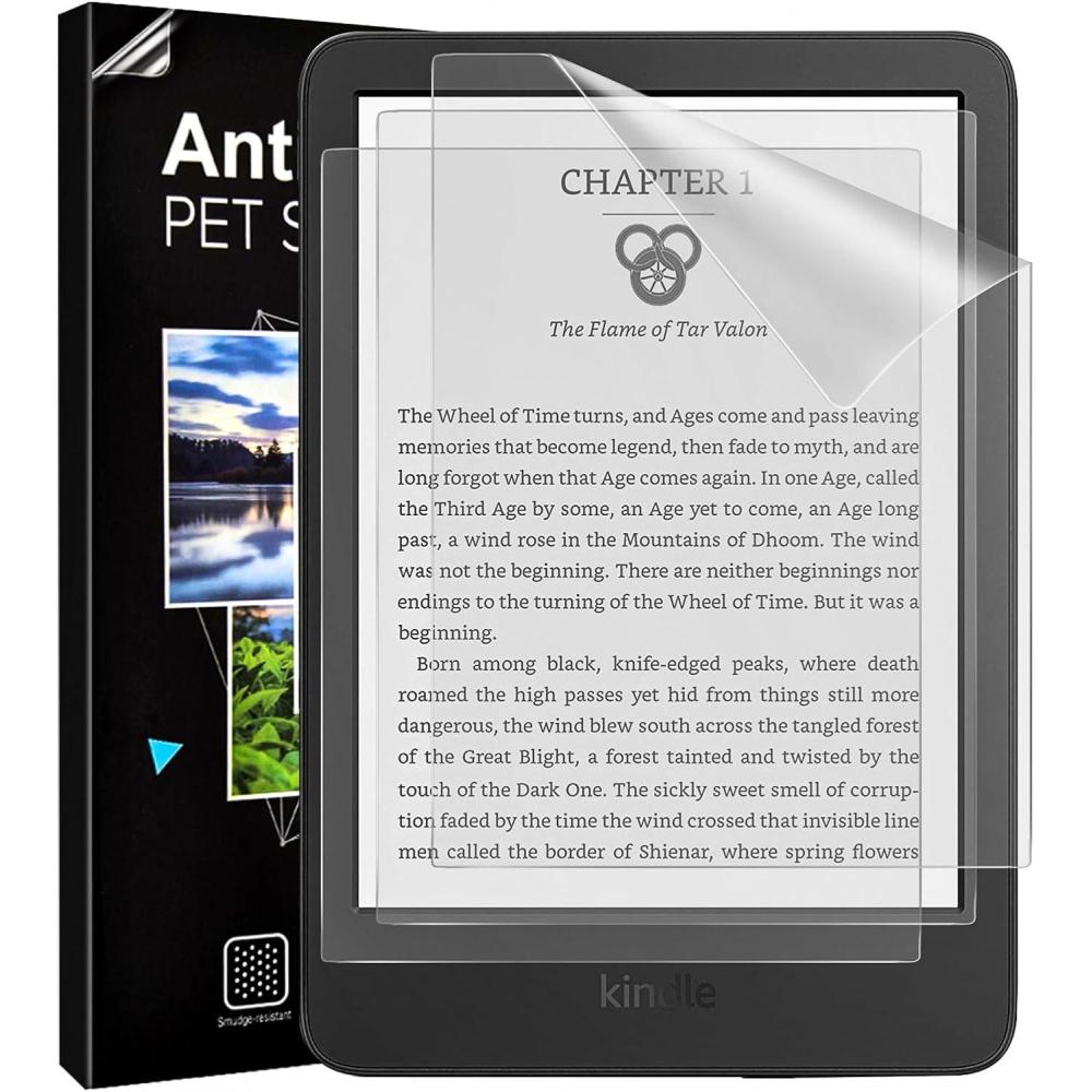 image:imageTiMOVO 3 Pack AntiGlare Screen Protector Designed for AllNew Kindle 11th10th Generation 6 inch  202420222019 Release Scratch Resistant PET Screen Film Protector Matte3 Pack