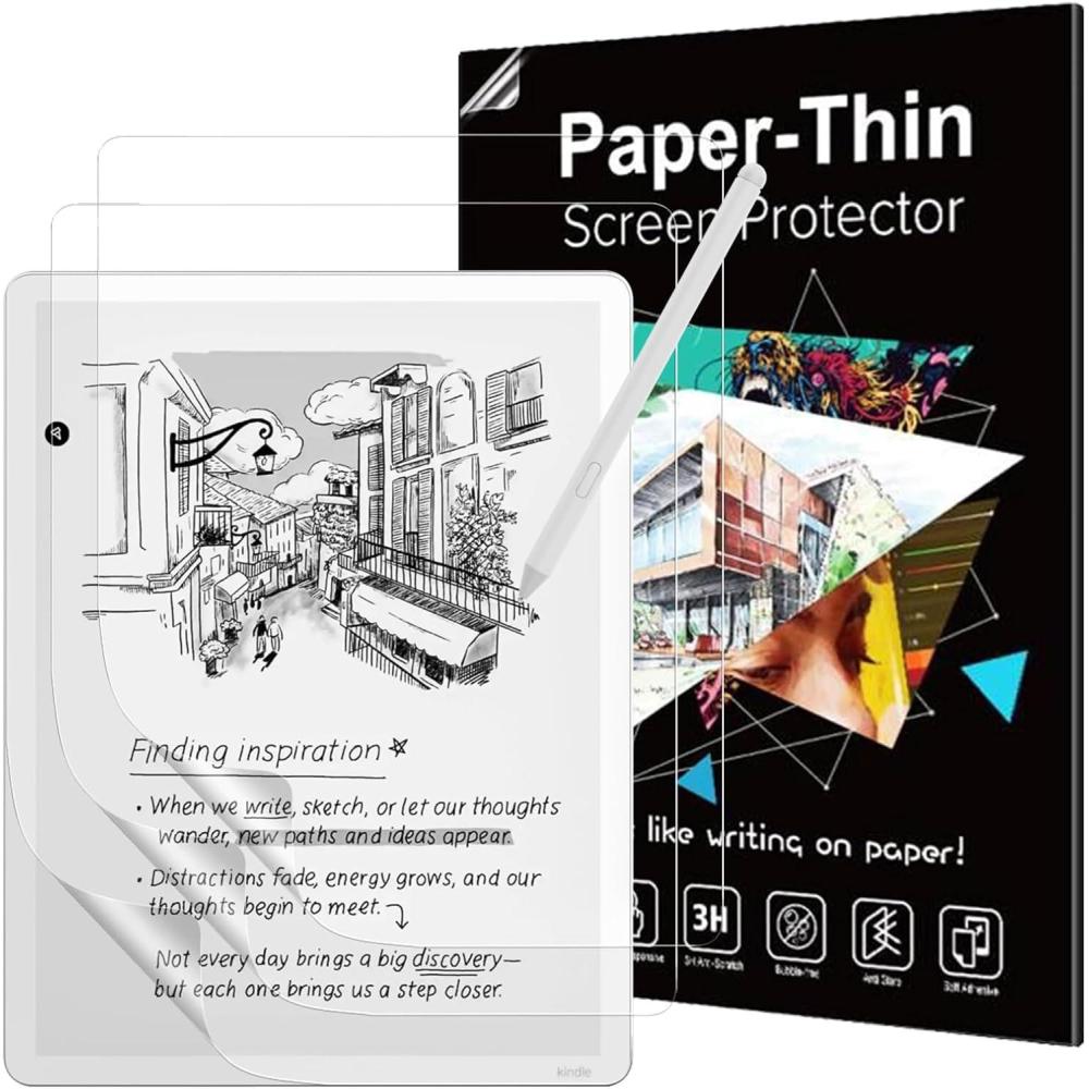 image:imageTiMOVO 3 Pack Screen Protector for 11 Kindle Scribe 3rd Generation 2025 and Kindle Scribe Colorsoft AntiGlare PET Matte Protective Film Write and Draw Like on Paper