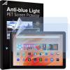 TiMOVO 2 Pack Anti Blue Light Screen Protector for Fire HD 10/10 Plus/Kids/Kids Pro Tablet (2023/2021, 13th/11th Generation, 10.1 inch), Anti-Glare and Eye Protection PET Screen Protector, Light Blue(2 Pack)