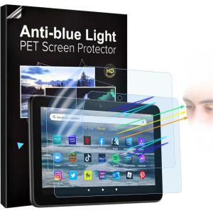 TiMOVO 2 Pack Blue Light Screen Protector for All-New Fire 7/Fire 7 Kids Tablet 7 inch (2022 Release,12th Generation), Anti-Glare and Eye Protection PET Screen Protector, Light Blue