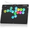 TiMOVO Haute42 Arcade Stick with Turbo Function, Custom RGB, Leverless 16 Key All-Button Arcade Controller for Switch/PC/PS4/PS3/Steam Deck, Arcade Fight Stick Game Keyboard Support Hot Swap, Black