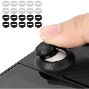 TiMOVO Joystick Protectors Silicone, 20 Pcs Invisible Elastic Joystick Protective Ring Compatible with PlayStation Portal/Steam Deck/ PS5/ PS4/ Xbox/ROG Ally/8 BitDo/Switch Pro Joystick, Black+White